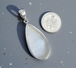 Pendentif en agate blanche drusy en forme de goutte d'eau, plaqué argent, cristal, bijoux faits à la main pour collier - Product Image 5