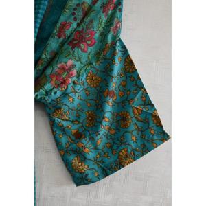 ชุดกิโมโนผ้าไหมปะติดปะต่อทำมือ ไซส์ใหญ่ ระบายอากาศได้ดี เหมาะสำหรับฤดูใบไม้ร่วง สไตล์โบฮีเมียน ชุดคลุมเจ้าสาว ลายพิมพ์เซ็กซี่ - Product Image 4