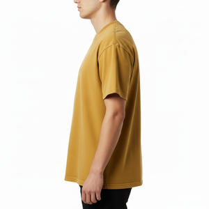 T-shirt unisexe 240g 100% coton à manches courtes, écologique, délavé à l'acide, motif logo, vêtements en gros - Product Image 4