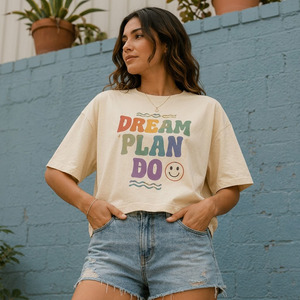 Camiseta de Algodón Supima para Mujer, Corte Holgado, Transpirable, Premium, Informal, para Verano - Product Image 2