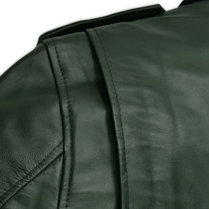 Chaqueta de cuero para motocicleta con capucha personalizada, chaqueta de cuero de oveja original, chaqueta de cuero informal al por mayor para hombre, cálida y de talla grande. - Product Image 4