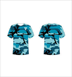 Wholesale Custom Men T Shirt Teal Camo Pattern Graphic Tee High Quality Sublimation Tiger Camouflage Streetwear Mens <b>Tshirts</b> - Product Image 1