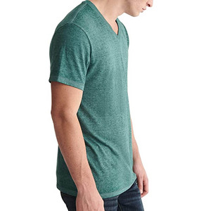 T-shirt d'été pour hommes, nouvelle mode, personnalisé, col en V, manches courtes, vente en gros - Product Image 6