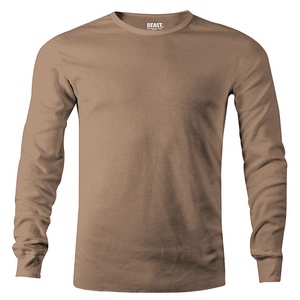 T-shirt à manches longues pour homme en coton 100% - Impression sérigraphique sur le devant - Col rond - Haute qualité - Quantité personnalisée - Anti-boulochage - Product Image 2