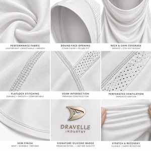 Running Gym Athletic <b>Sports</b> <b>Hijab</b> Breathable Nylon Spandex UV Protection Modest Headscarf Wholesale - Product Image 6