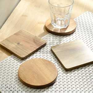 Sous-verre carré personnalisable en bois de bambou, réutilisable, artisanat peint, décoration moderne pour la maison, thème cadeau de vacances, café personnalisé vierge - Product Image 6