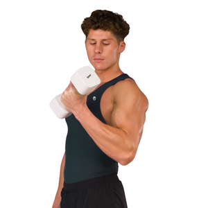 Débardeur côtelé sans manches pour homme, coupe musclée, extensible, pour la gym et l'entraînement, couche de base, vert signature, vêtements de sport - Product Image 4
