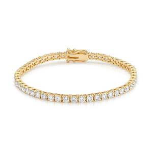 Pulsera de tenis de oro de 14K para mujer con diamantes cultivados en laboratorio de 5.4 CT, corte brillante, de lujo, para compromiso o boda, certificada por IGI, con baño de rodio - Product Image 3
