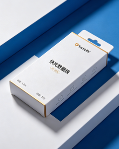 Caja de Embalaje Personalizada para Cable de Datos USB de Carga Rápida, Caja de Regalo Rígida con Blíster Colgante, Impresión de Logotipo Personalizada - Product Image 2