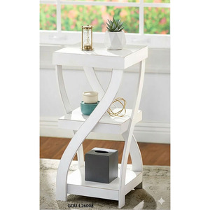 Table basse moderne en bois torsadé vieilli avec rangement multifonctionnel pour salon et chambre à coucher, design décoratif - Product Image 2