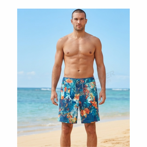 Shorts de Playa para Hombre, Ligeros, Nuevo Modelo, Fabricación Profesional, Cintura Media con Cordón Ajustable, Shorts de Baño para Hombre con Bolsillos - Product Image 5