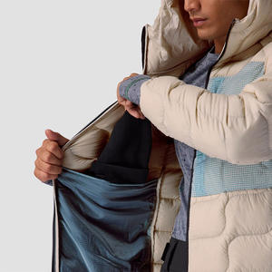 Veste matelassée pour homme, col montant, fermeture éclair intégrale, manches longues, écologique, imperméable, style streetwear, OEM - Product Image 5