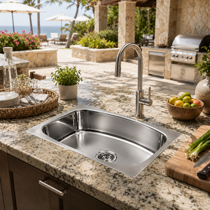 Stainless Steel 304 Grade <b>Kitchen</b> <b>Sink</b> Modern Deep Single Bowl Wash Basin Indoor Utility 2026 <b>Sink</b> - Product Image 6