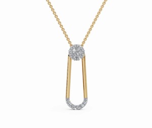 Colgante de Oro con Diamantes en Forma de Corazón, 0.620 Quilates, 23 Diamantes, Oro Amarillo, Rosa, 9k, 14k, 18k, Auténtico, Fino, Minimalista, Collar, Amuleto, Regalo - Product Image 1