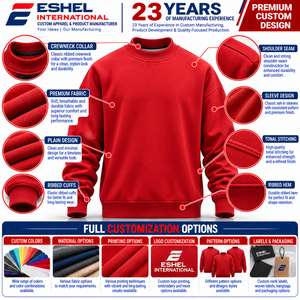 Sudaderas con cuello simulado y opciones personalizadas de 300 GSM. Fábrica de ropa personalizada para compradores mayoristas y marcas de moda a nivel mundial. - Product Image 1