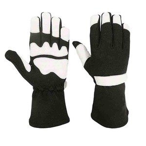 Guantes de Carreras de Medio Dedo, de Nailon, Compatibles con Pantalla Táctil, Negros y Blancos, con Paneles, Unisex, para Actividades al Aire Libre, con Cierre de Cordón - Product Image 1