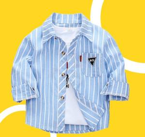 Chemises rayées décontractées pour garçons, 100 % coton respirant et à séchage rapide, idéales pour le printemps, l'automne et l'école – Vêtements d'extérieur pour adolescents – Marque Enfants - Product Image 5