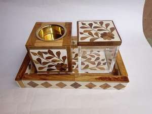 Nuevo juego de quemador de incienso hecho a mano de madera y ratán, juego completo de quemador de Bhakhoor con caja a un precio muy económico. - Product Image 6