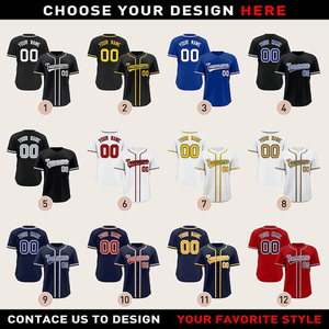 เสื้อเบสบอลผู้ชายสั่งทำพิเศษ สีดำและเหลือง แบบติดกระดุม ชุดทีม 00 พิมพ์โลโก้ตามสั่ง ผ้าโพลีเอสเตอร์ตาข่าย ชุดกีฬา - Product Image 6