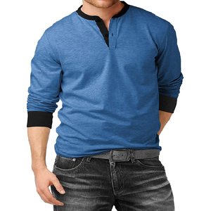 T-shirt personnalisé à manches longues pour homme, coupe classique, style rétro, en tissu épais, pour le sport et les loisirs - Product Image 4