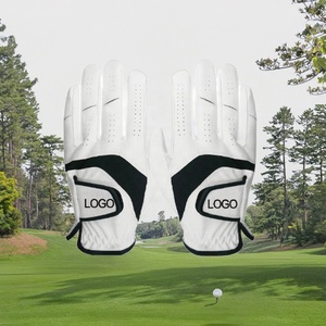 Gants de golf en cuir véritable Cabretta blanc de haute qualité pour hommes, avec logo personnalisé, antidérapants, pour usage sportif en extérieur, personnalisables - Product Image 4