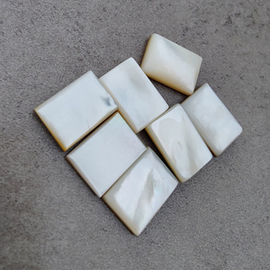 Cabujón de Nácar Blanco Natural, Forma Rectangular, Parte Posterior Plana, Calibrado, Grado AAA, para Joyería - Product Image 5