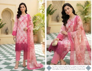 Modern Pakistani Lawn Suits for Women Summer Dress Salwar Kameez Quick Dry <b>Islamic</b> Clothing - Product Image 5
