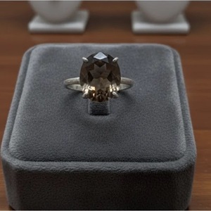 Diamond Cut Smoky <b>Quartz</b> <b>Ring</b> Handcrafted Adjustable Crystal <b>Ring</b> From Jaipur India-Wholesale Natural Smoky <b>Quartz</b> Jewelry - Product Image 2