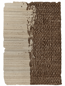 Tapis de salon rectangulaire moderne géométrique beige fait main en laine et acrylique, à poils moyens, avec envers en caoutchouc – Meilleure vente - Product Image 4
