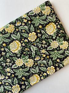 Floral <b>Print</b> <b>Block</b> Printed Cotton Fabric Eco Friendly Reusable Floral Custom <b>Print</b> Hand <b>Block</b> <b>print</b> Fabric Bulk Order Supplier - Product Image 2