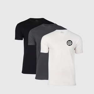 เสื้อยืดคอกลมคุณภาพสูง ผ้าคอตตอนหวี 100% สัมผัสนุ่ม ไซส์ US สำหรับขายปลีก - Product Image 1