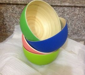 ชามไม้ไผ่ทำมือรักษ์โลก น้ำหนักเบา ทนทาน ปลอดสารพิษ สำหรับเสิร์ฟข้าวและสลัด ใช้ในบ้าน ร้านอาหาร และบนโต๊ะอาหาร - Product Image 2