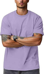 Camisetas Personalizadas de Cuello Redondo para Hombre, Corte Holgado, Camisetas Lisas de Algodón Suave - Product Image 2