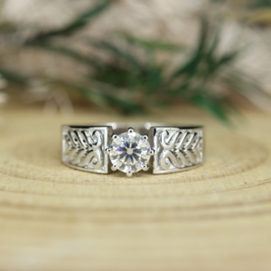 Creative Craft Round Cut Moissanite <b>Solitaire</b> <b>Ring</b> For Womens original 925 <b>Silver</b> Classic Style Engagement Gift <b>Ring</b> for Lovers - Product Image 2