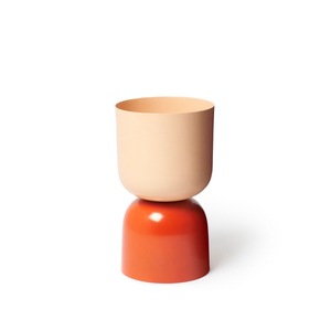 Maceta Moderna de Hierro de Lujo, Color Beige en la Parte Superior, Base Marrón, Acabado con Recubrimiento en Polvo, Duradera, Ecológica, Ligera, para Interiores/Exteriores - Product Image 2