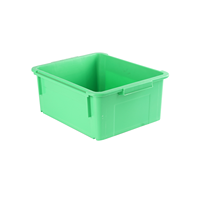 Boîte de rangement empilable pour usage domestique, impression sérigraphique, emballage alimentaire, logo personnalisé accepté, rectangle vert en plastique PP