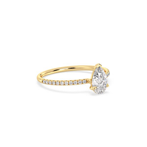 Anillos de moissanita REYES de plata de ley 925 brillantes, con corte de pera, 0.89 quilates, VVS, certificados por GRA, joyería fina, regalo de boda para mujer - Product Image 3