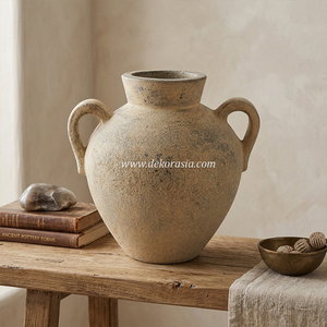 Artisan <b>Handmade</b> <b>Pottery</b> Vase Collection Decorative Ceramic Flower Vase for Home and Hotel Decor - Product Image 6