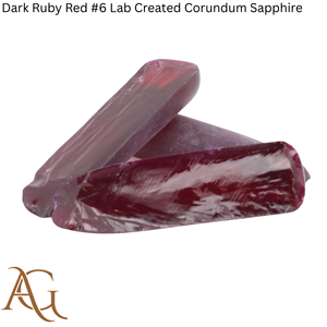Rojo rubí oscuro # 6 bolas de zafiro de corindón cultivado en laboratorio, sintético, de fusión por llama, gema simulada para corte lapidario - Product Image 4