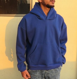 Wholesale Custom Logo 350GSM Heavyweight 100% Cotton <b>Fleece</b> Pullover <b>Hoodie</b> Men <b>Oversized</b> Blank <b>Hoodie</b> - Product Image 2
