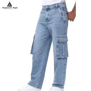 Regular Fit <b>Stretch</b> Jeans With Timeless Style And Best Sale High Quality Workout Loose Fit Type <b>Men</b> Cargo Jeans Pant - Product Image 4