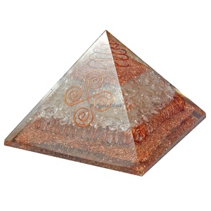 Pyramide Orgone Tourmaline noire de qualité supérieure sculptée Agate guérison Reiki symbole amour Style mascotte pour la méditation décor à la maison - Product Image 3
