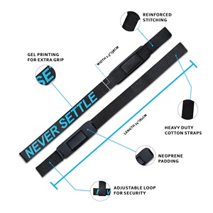 Sangle de musculation professionnelle personnalisée avec logo, antidérapante, haute élasticité, réglable, légère, unisexe, confortable - Product Image 4