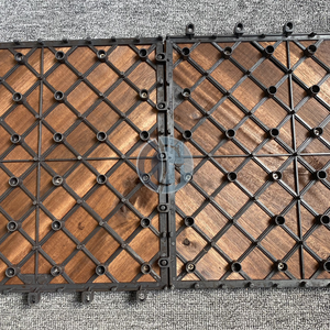 Carreaux de terrasse en bois d'acacia de haute qualité pour revêtement de sol extérieur Plancher en bois Pavé de jardin Patio 6 lattes - Product Image 3