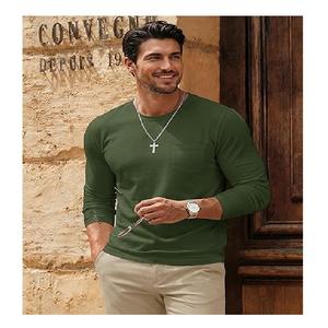 บังกลาเทศผลิตเสื้อยืดคอกลมแฟชั่นสำหรับผู้ชาย เสื้อยืดแขนยาวลำลองทันสมัยสำหรับผู้ชาย จากบังกลาเทศ - Product Image 2