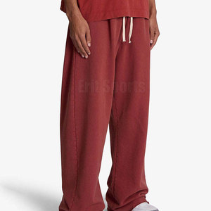 High Quality Casual Men's Flare <b>Trouser</b> Cotton/Polyester Fabric Eco-Friendly Breathable <b>Elastic</b> <b>Waist</b> Customizable - Product Image 4
