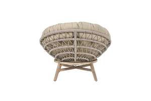 Fauteuil de jardin MOON CHAIR avec repose-pieds, chaise en corde pour la détente en plein air - Product Image 3