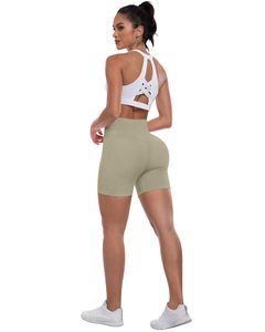 Running Shorts For Women Workout Gym Biker Shorts High Waisted Tummy Control Butt Lifting Sports Yoga Booty Scrunch Butt Shorts - Product Image 2