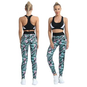 Services OEM, vente en gros de ensembles de soutien-gorge et leggings pour femmes, vêtements de sport imprimés par sublimation, ensembles de yoga. - Product Image 5