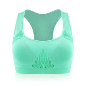 Women's Mid Keyhole Medium Support Racerback Sports Removable <b>Cups</b> Light Breathable Anti-Bacterial Spandex/Polyester Running Bra - Product Image 1